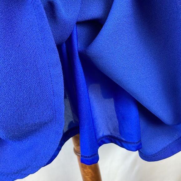 Lulu's Blue Fit and Flare Sleeveless Dress with Open Back - Size Medium - Picture 14 of 17